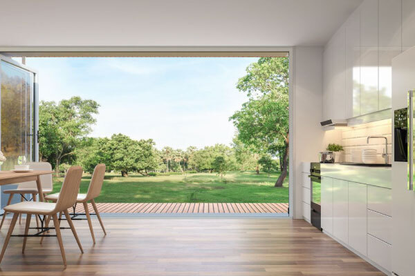 Open bifold doors in Fareham.